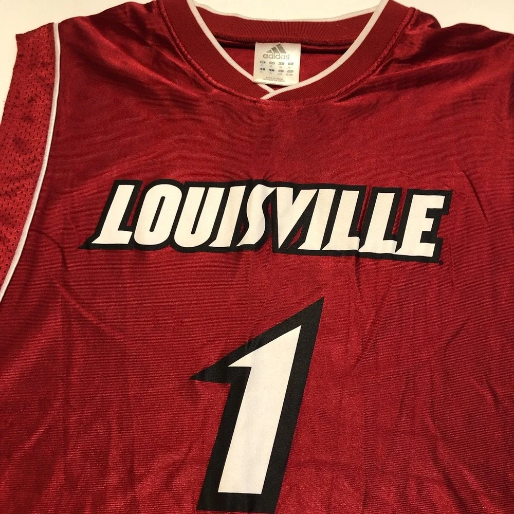 Adidas Louisville Cardinals Basketball Jersey Size XL Polyester Red